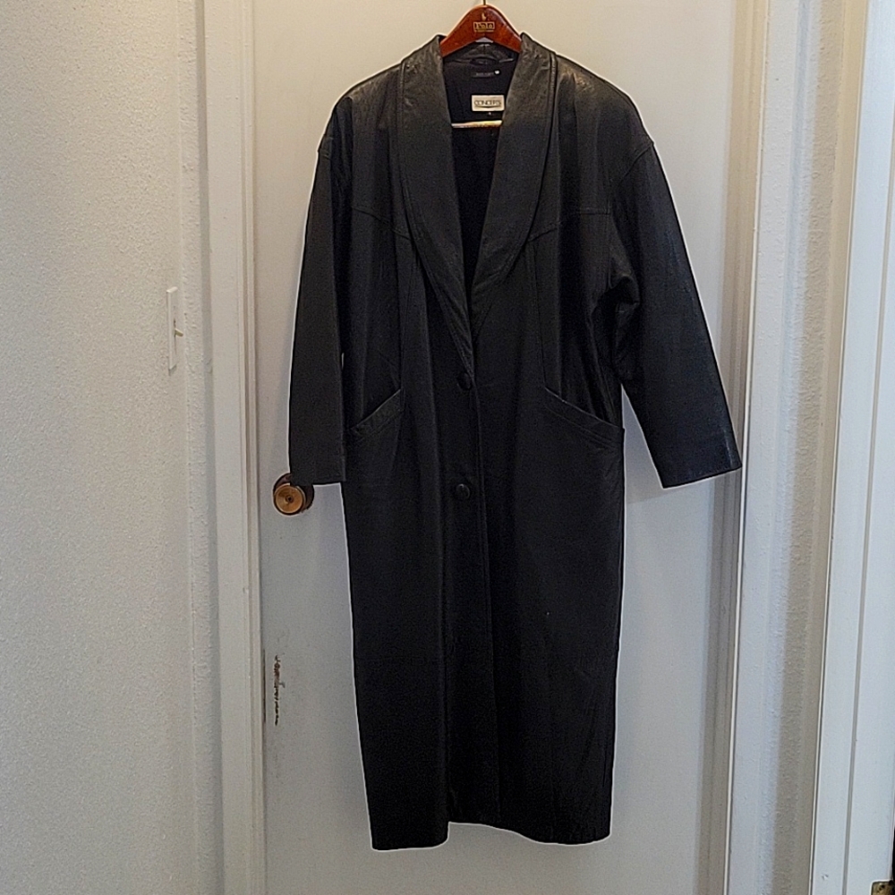 CONCEPTS Leather Long Coat